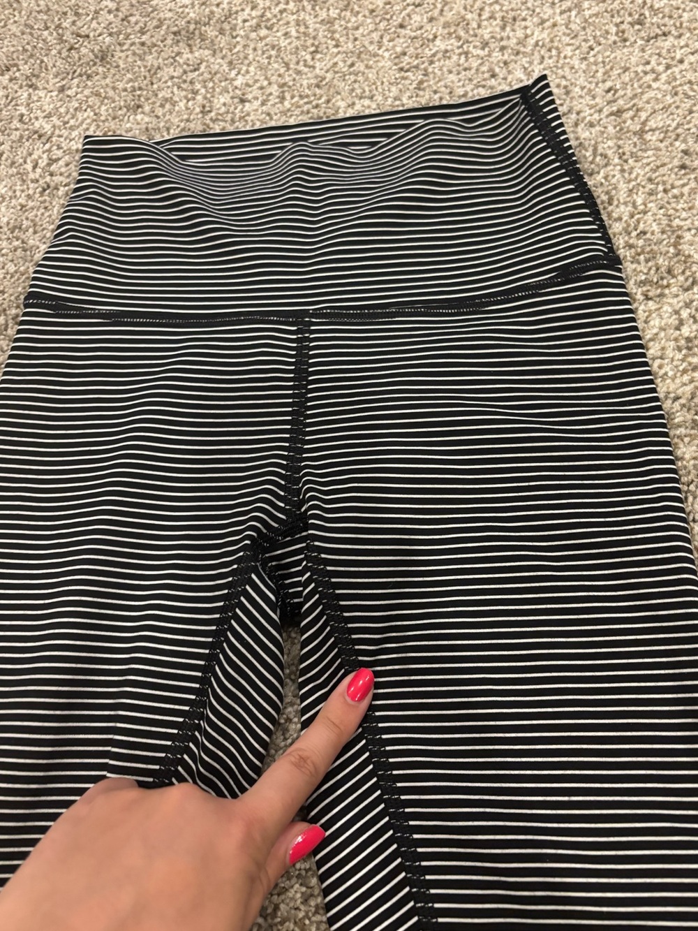 Lululemon Wunder Under High-Rise Tight 25" *Luxtreme, Hype Stripe Black White 4